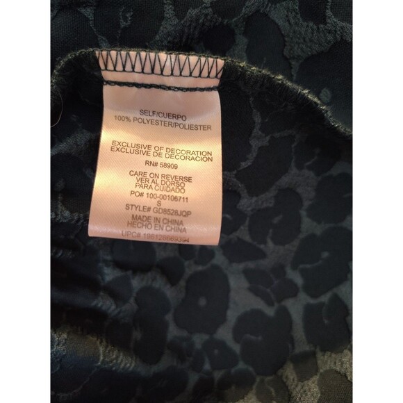 Dark Teal Raised Textured Floral Girls Oversized Party Dress NWT Size S - Picture 9 of 10